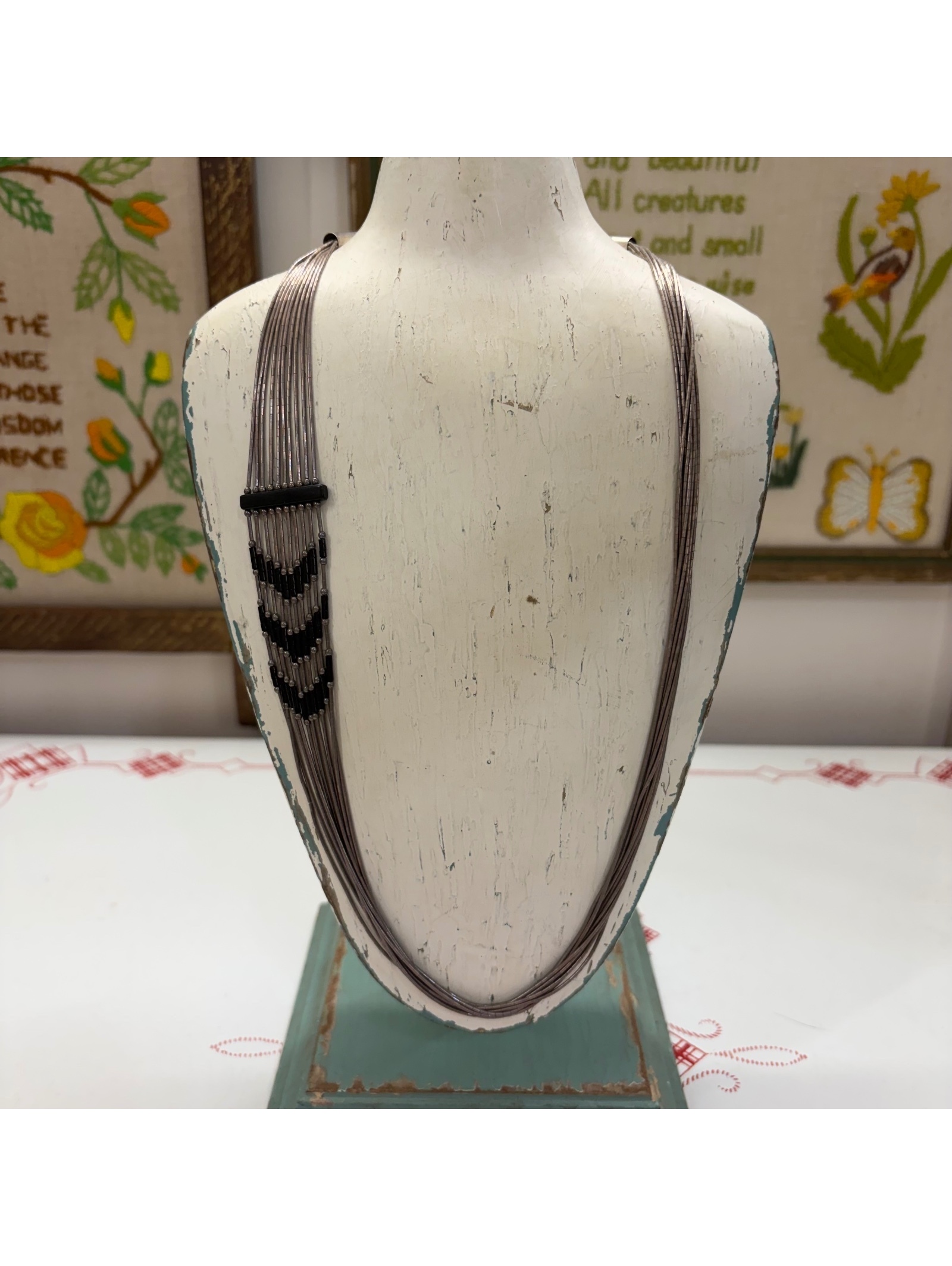 Liquid Silver Southwestern Necklace Vintage 80s/90s